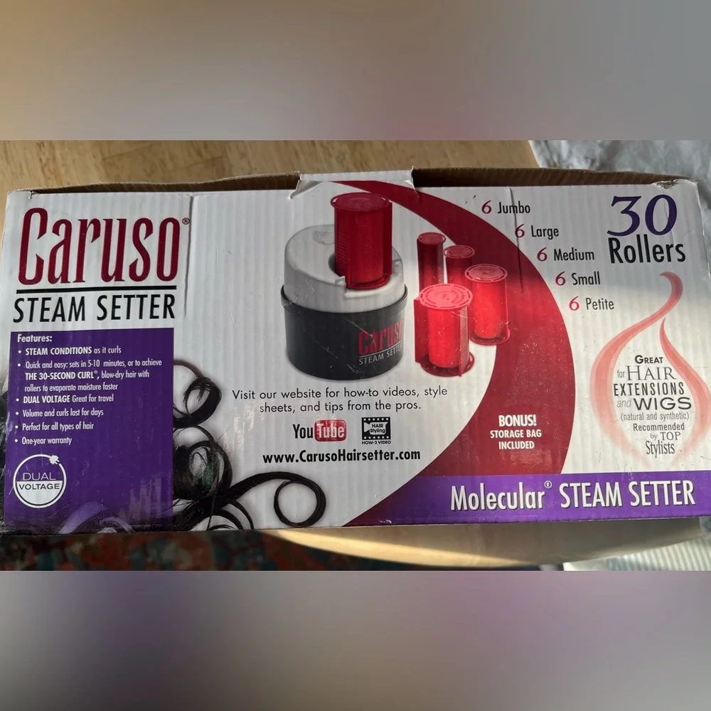 NEW Caruso Steam Setter with Red Rollers - Picture 2 of 3